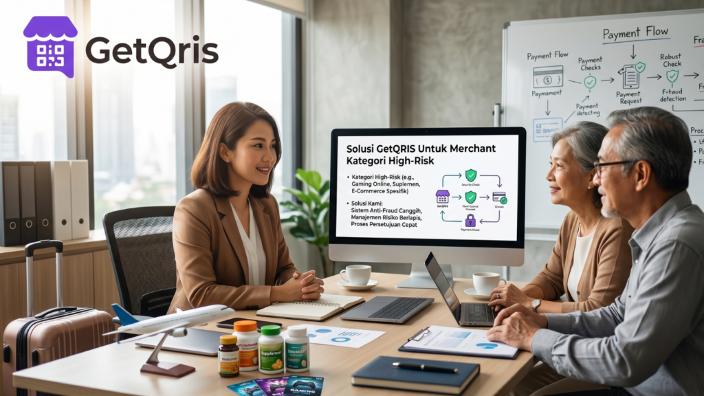 Aplikasi GetQRIS untuk akun merchant beresiko tinggi, QRIS All Payment, monitoring transaksi, dan laporan pembayaran