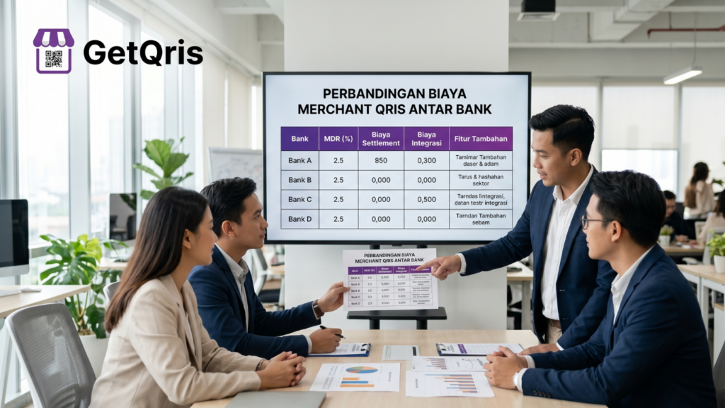 GetQRIS untuk membandingkan biaya QRIS, QRIS dinamis, QRIS ID, dan transaksi UMKM