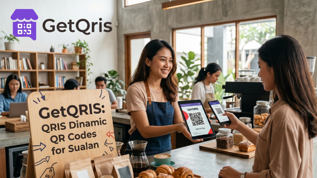 Kasir membuat QRIS dinamis untuk jualan melalui dashboard GDCMerchant