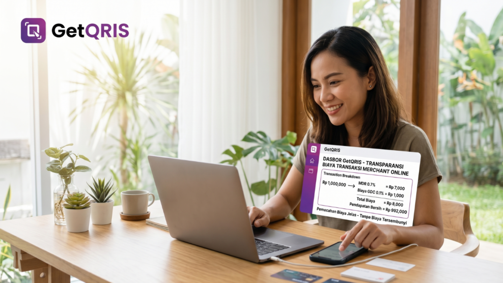 Aplikasi GetQRIS untuk transparansi biaya QRIS, rincian settlement, QRIS ID registrasi, payment gateway Jawa Timur, dan laporan transaksi