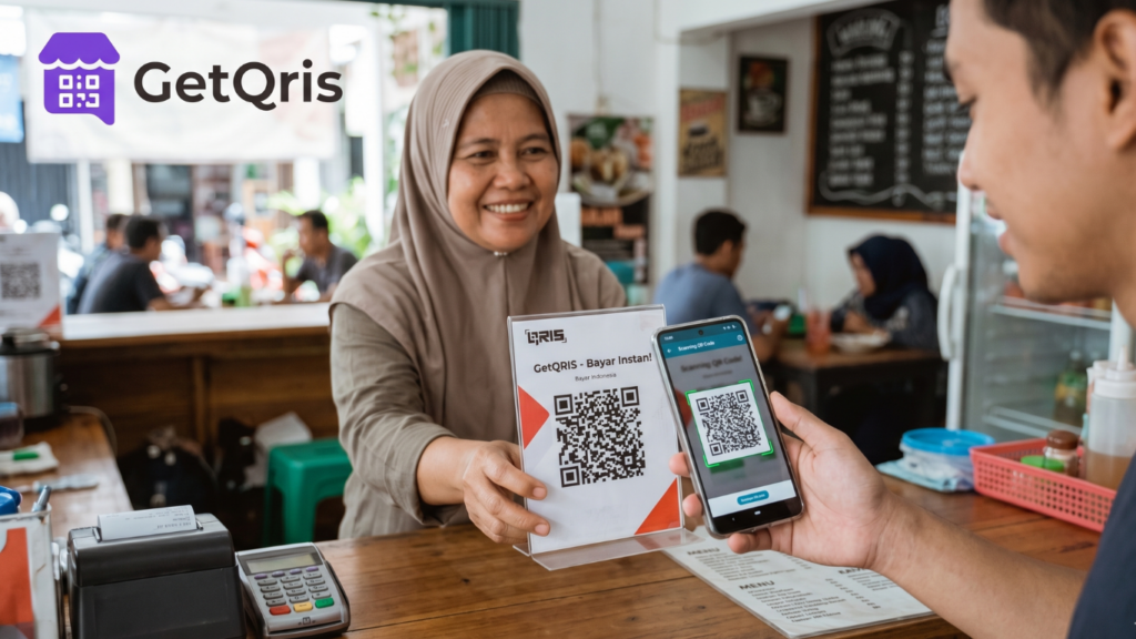 Cara bayar pakai GetQRIS di merchant QRIS